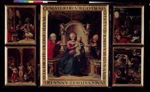 Triptych z kaple relikvií od Spanish School
