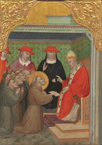 Svatý František před papežem Schválení františkánské regule, 13901400. od Spinello Aretino