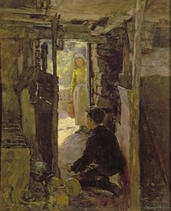 U dveří chaty od Stanhope Alexander Forbes