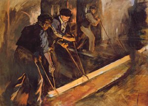 Forging Steel, The Steel Mills (olej na plátně)