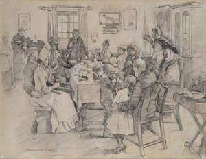 Zdraví nevěsty (inkoust na papíře) od Stanhope Alexander Forbes