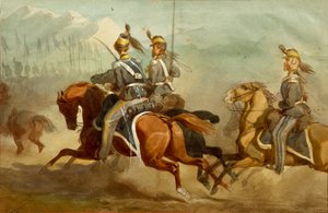 Kavalérie, ilustrace Stanislao Grimaldi del Poggetto