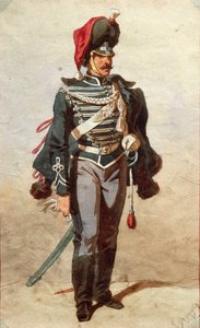 Studie uniforem, kresba Stanislao Grimaldi del Poggetto