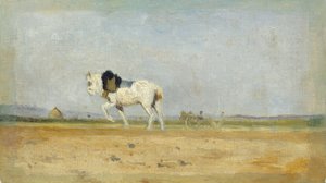 Pluhový kůň na poli, 18701874.