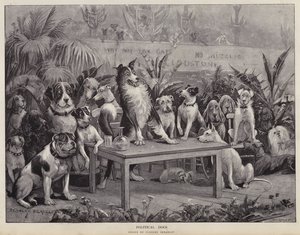 Političtí psi (litho) od Stanley (after) Berkeley