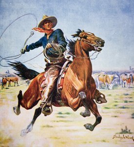 Texas Cowboy (barevné lito)