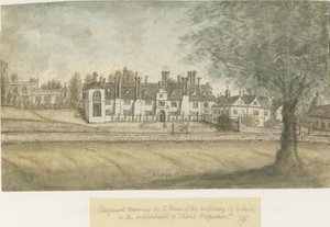 Blithfield Hall: malba akvarelem, nd [18. století] od Stebbing Shaw