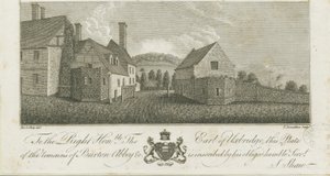 Burton-upon-Trent Abbey: rytina, nd [c1795] (tisk) od Stebbing Shaw