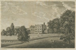Butterton Hall: rytina a [?18. století] (tisk) od Stebbing Shaw