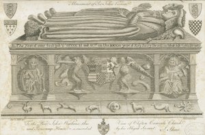 Clifton Campville Church - Vernon Monument: rytina, nd [1762-1802] od Stebbing Shaw