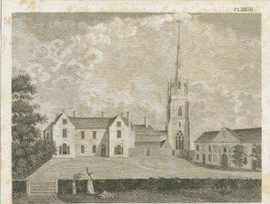 Clifton Campville Church: rytina, nd [c 1790] od Stebbing Shaw