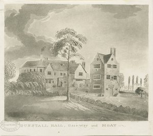 Dunstall Hall: rytina akvatinty, nd [1762-1802] (tisk) od Stebbing Shaw