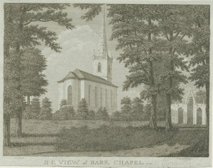 Great Barr Chapel: rytina, nd [1762-1802] od Stebbing Shaw