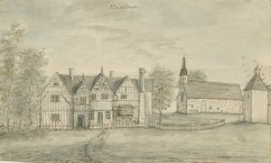 Haselour Chapel: malba vodovými barvami, nd [1797] od Stebbing Shaw
