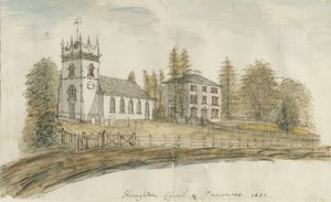 Haughton Church: malba vodovými barvami, 1801 od Stebbing Shaw