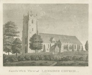 Longdon Church: rytina od Stebbing Shaw