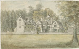 Norton Canes - Little Wyrley Hall: malba vodovými barvami, nd [1762-1802]