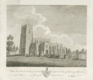 Penkridge Church: rytina a [konec 18. století] (tisk) od Stebbing Shaw