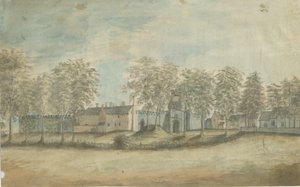 Rushall Castle/Hall: malba vodovými barvami, nd [1791] od Stebbing Shaw