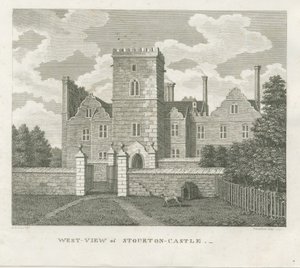 Stourton Castle: rytina od Stebbing Shaw