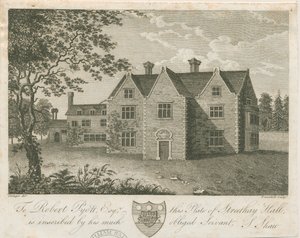Streethay Hall: rytina a [konec 18. století] (tisk) od Stebbing Shaw