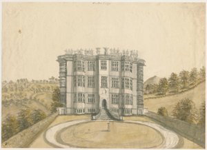 Wootton Lodge: malba vodovými barvami, nd [1794] od Stebbing Shaw