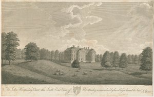 Wrottesley Hall: rytina, nd [c 1798] (tisk) od Stebbing Shaw