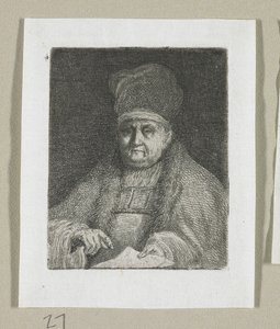 Polodlouhý portrét církevního hodnostáře od Stefan Juliusz Norblin de la Gourdaine