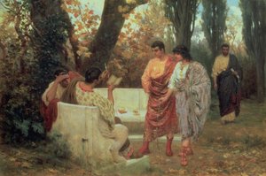Římský básník Catullus čte svou báseň