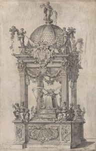 Katafalk Filipa IV Španělského, ca. 1665 od Stefano Camogli
