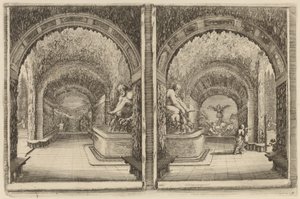 Grotto viděno ze dvou různých pohledů, pravděpodobně 1653. od Stefano della Bella