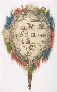 Vějíř s rébusem na Love na jedné straně Fortune na straně druhé, ca. 1639. od Stefano della Bella