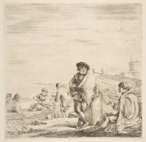 Stojící námořník mluví se sedícím Levantinem, ca. 1660. od Stefano della Bella