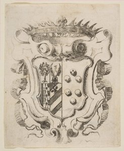 Arms of the Medici s Della Rovere, 1637. od Stefano della Bella