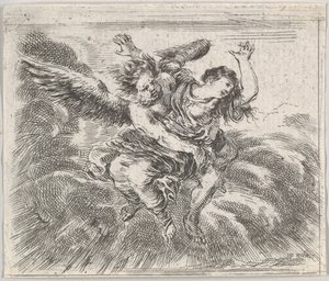 Boreas a Orithyia, z Mytologické hry Jeu de la Mythologie, 1644. od Stefano della Bella