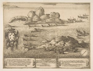 Zachycení dvou galér v Bysertě, 1628. od Stefano della Bella