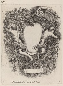 Kartuše s Apollónem a Panem, 1647. od Stefano della Bella