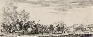 Choc de Cavalerie (lept na položený papír) od Stefano della Bella