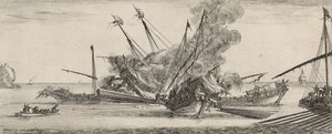 Combat Naval (lept na položený papír) od Stefano della Bella
