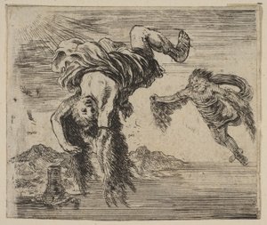 Daedalus a Ikaros z Mythologické hry Jeu de la Mythologie, 1644. od Stefano della Bella