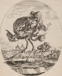 Smrt nesoucí dítě napravo, pravděpodobně 1648. od Stefano della Bella