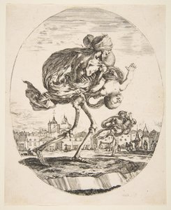 Smrt nesoucí dítě, od Pět úmrtí Les cinq Morts, ca. 1648. od Stefano della Bella