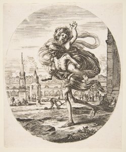 Smrt nesoucí dítě, od Pět úmrtí Les cinq Morts, ca. 1648. od Stefano della Bella