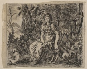 Diana, z Game of Mythology Game of Mythology, 1644. od Stefano della Bella