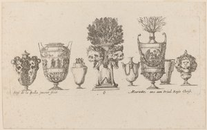 Fantastické vázy, pravděpodobně 1646. od Stefano della Bella
