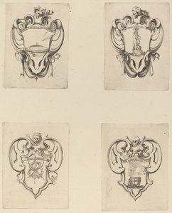 Čtyři emblémy pro pohřeb prince Francesca de Medici. od Stefano della Bella