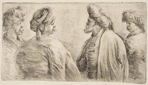 Čtyři Turci, poloviční délka, ca. 1662. od Stefano della Bella