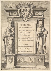Frontispis: pomník zdobený erbem Medicejských nahoře uprostřed, plameny a..., 1640. od Stefano della Bella