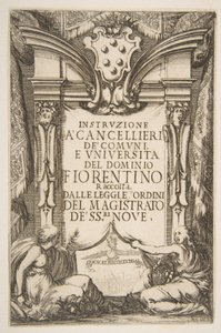 Frontispis pro Instruzione a Cancellieri, 1635. od Stefano della Bella