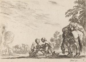 Cikáni na odpočinku, 1642. od Stefano della Bella